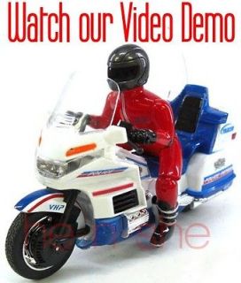 18 Mini RC Radio Remote Control Motorcycle Motor bike the Police 