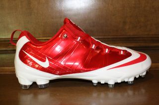 New Mens NIKE VAPOR CARBON FLY TD Molded Football Cleats Red/White