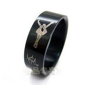 Black stainless steel Michael Jackson memorial ring