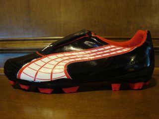 New Mens PUMA V4.10 Black/Red Soccer Cleats