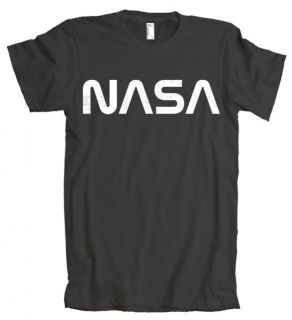Nasa Space Logo Science Geek Rocket Retro American Apparel T Shirt