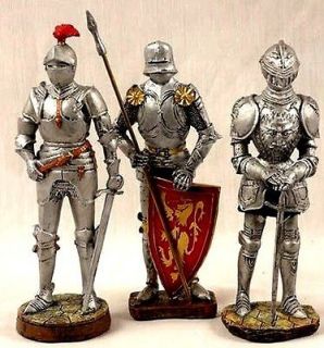 Medieval Soldier Knight Full Plate Armor Shield Sword Spear Man At 