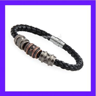 mens bead bracelets in Leather