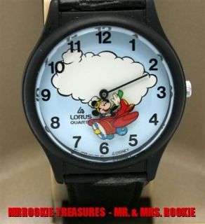 NEW Disney LORUS By Seiko Mickey Mouse Flying Animated Airplane Watch