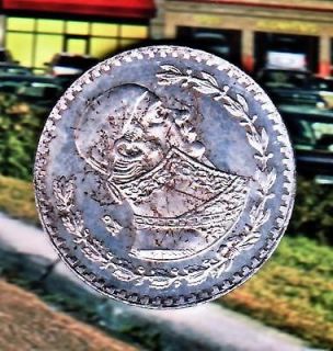 World Coins Mexico 1966 Un Peso Silver Coin Free S/h & Insurance in Us 