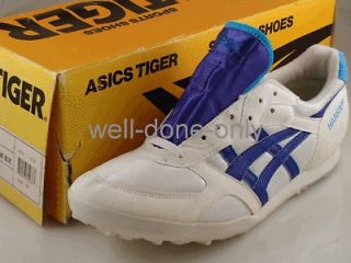 NOS Asics Tiger Harrier vtg 80s white violet shoes 7.5