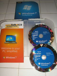 Microsoft Windows 7 Professional Upgrade 32 Bit and 64 Bit DVD MS WIN 