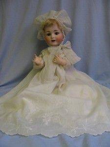 23 JDK 257 Kestner Baby With original hand made gown and matching 