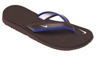NWT   NIKE Womens CELSO GIRL THONG 314870 214 Brown/Blue SANDALS Size 