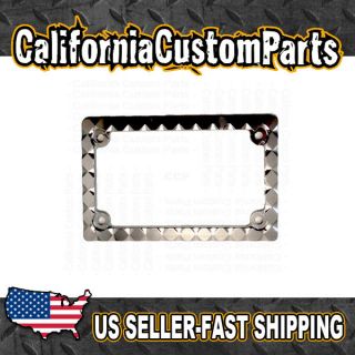 METAL   Show Chrome Diamond License Plate Frame for Motorcycle 
