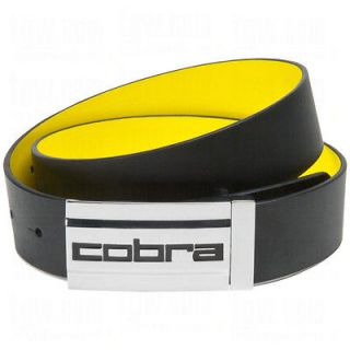 Cobra Reversible Leather Belt Black and Yellow Size Large NEW
