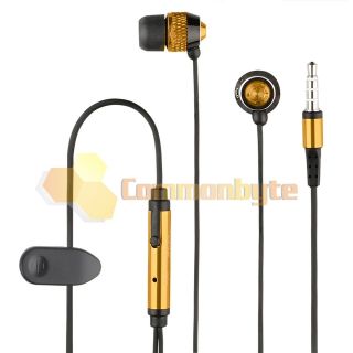 GOLD Headset with MIC FOR IPOD TOUCH 3 3rd 3G 32GB/64GB