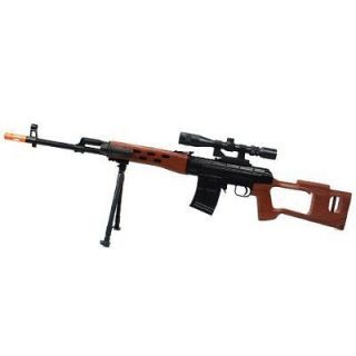 Sniper Rifle SVD AK AIRSOFT GUN bipod scope realistic 400 fps Spring 