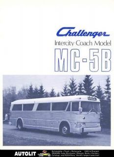 1971 MCI Challenger MC5B Intercity Coach Bus Brochure