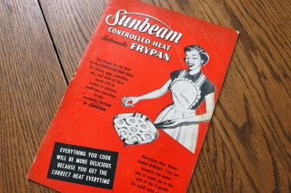 Vintage 1950s Sunbeam Electric Automatic Frypan Manual