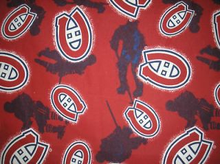 Montreal Canadiens 100% Cotton Flannel Fabric 90 Wide   Sold by the 