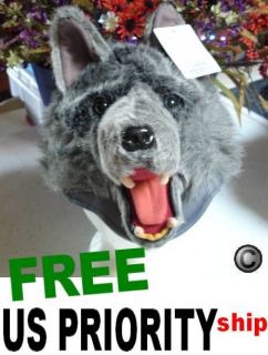   HAT Sled US SELLER animal COSTUME wolfie monster mascot cap silver fox