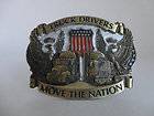 Truck Drivers Move The Nation VINTAGE 1987 Trucker BELT BUCKLE USA 