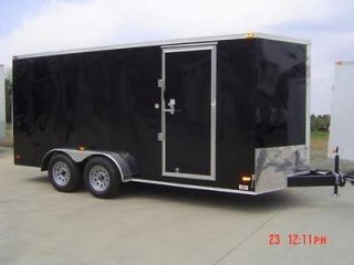 New 7x16 Enclosed Trailer Cargo V Nose Motorcycle Construction 