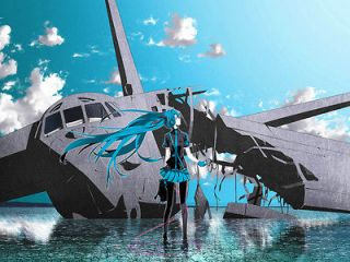D5592 Hatsune Miku Headphones Vocaloid Plane Anime Art 32x24 Print 