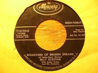 BILLY ECKSTINE BOULEVARD OF BROKEN DREAMS 45 RPM