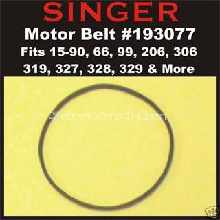 SINGER Motor Belt #193077 Fits 15 90, 66, 99, 206, 306, 319, 327, 328 
