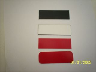 25 blank name badges, tags, without pins 1x3 Choices