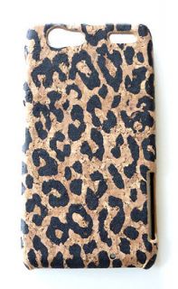   Droid Razr Maxx Verizon Designer Black Leopard Cork Phone Case Cover