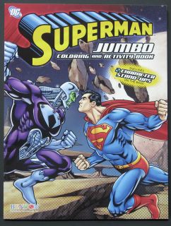 Superman Jumbo Coloring Activity Book New Unused Paperback Action Hero