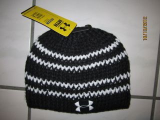 Under Armour Cold Gear Mountain man black knit Beanie hat one size 