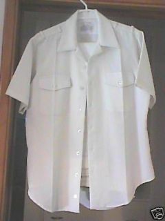 US Navy Male Officer Top Gun White Uniform Shirt LARGE