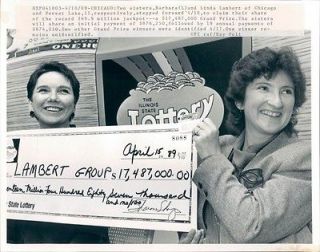 1989 Sisters Barbara Linda Lambert Win $17 Million Illinois Lottery 