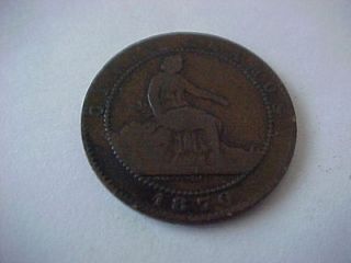 SPAIN 1870 Five 5 Gramos Lion & Sheild Coin