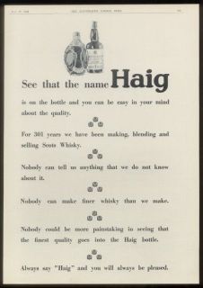 1929 Haig & Haig Pinch & Gold Label Scotch Whisky UK ad