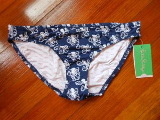 Womens LILLY PULITZER Navy Blue Bathing Suit Touchy Feely Size S Small 
