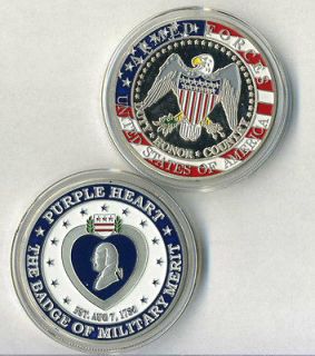 Newly listed PURPLE HEART MILITARY MERIT ARMED FORCES SILVER COIN