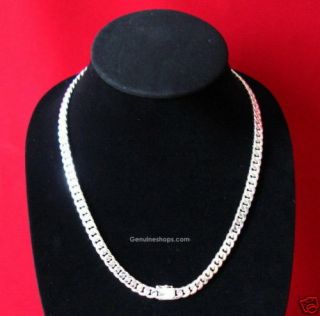 silver mens thick necklace in Sterling Silver