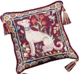 Glorafilia Needlepoint Kit   Medieval Dog Cushion