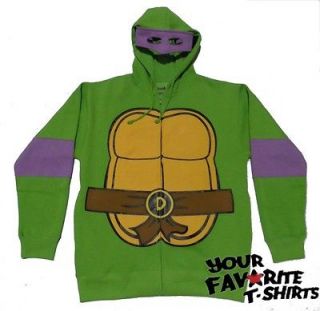 Teenage Mutant Ninja Turtles Donatello Green TMNT Zip Up Hoodie With 