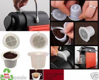 10pcs Refillable Reusable Nespresso Capsule set, Built In Stainless 