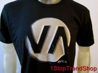 NWT RVCA Artist Network mens short sleeve logo tee shirt black S/M/L 
