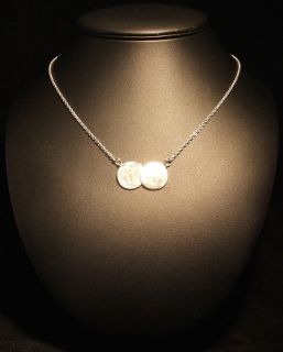   925 DOUBLE COIN PENDANT NECKLACE 2 COIN TWO COIN BY CHLOE CALLOW