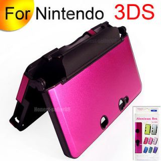 New Pink Plastic Hard Metal Case Cover For Nintendo 3DS