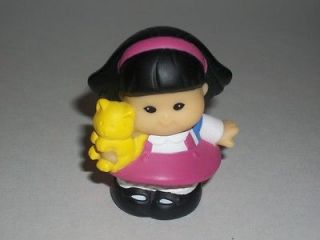 Fisher Price Little People Sonya Lee Girl with Kitty Cat