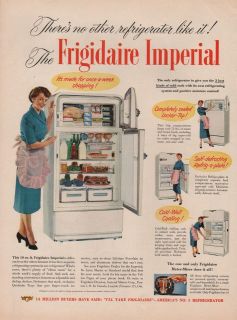 1951 VINTAGE FRIGIDAIRE IMPERIAL REFRIGERATOR THERES NO OTHER PRINT AD