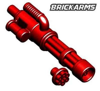BrickArms Weapon Minigun Trans Red with NO AMMO
