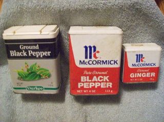 old Spice Tins (Durkee, McCormick   1 lg. & 1 sm.)