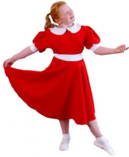 Orphan ANNIE Red Dress fancy Dress OUTFIT all sizes