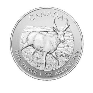     2013 Canada 1 Oz Silver Pronghorn Antelope $5 Uncirculated SKU27021