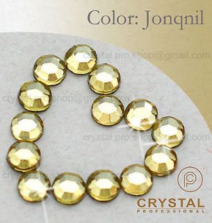   yellow ss10 Iron on 3mm Diam​ante gem Crystal Hotfix Rhinestone 10ss